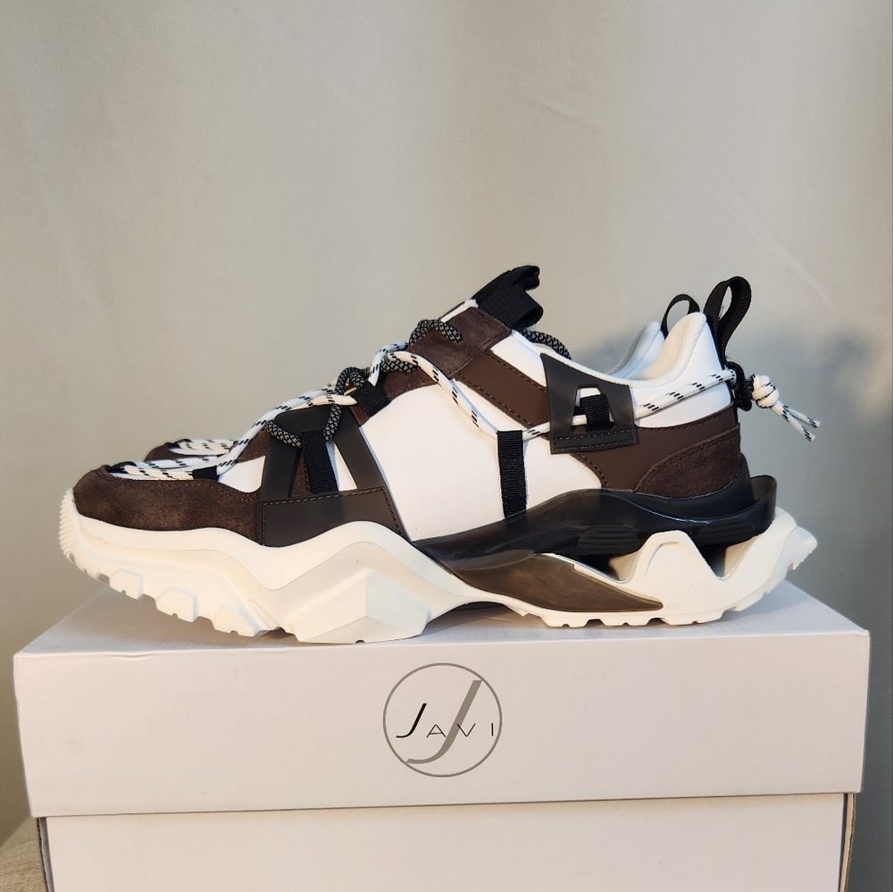 Javi Assumption Brown/White Designer Sneakers SIZE 11.5